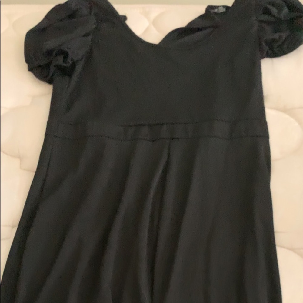 Black short sleeved maternity one piece jumper